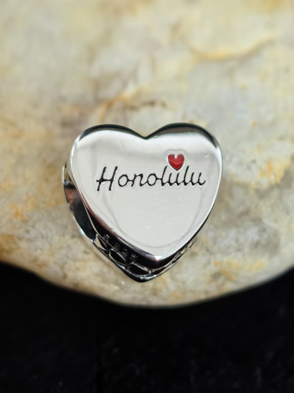 Pandora Honolulu Exclusive Travel Heart Charm Pendant, S925 Silver Jewelry